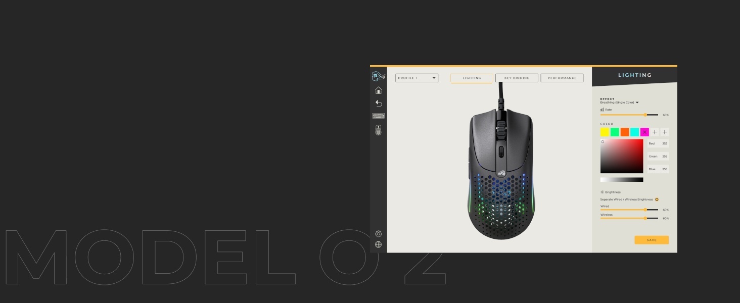 Glorious Gaming Model O 2 Wired Gaming Mouse - 59g Ultralight, FPS, 26,000 DPI, Motion Sync