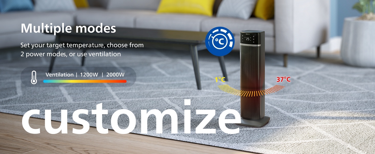 5000 Series Smart Tower Ceramic Heater | Home Life Products | Philips