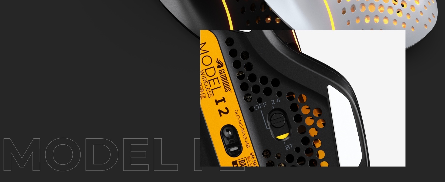 Glorious Model I 2 Wireless Gaming Mouse - Hybrid 2.4Ghz & Bluetooth, 75g Superlight, 9 buttons