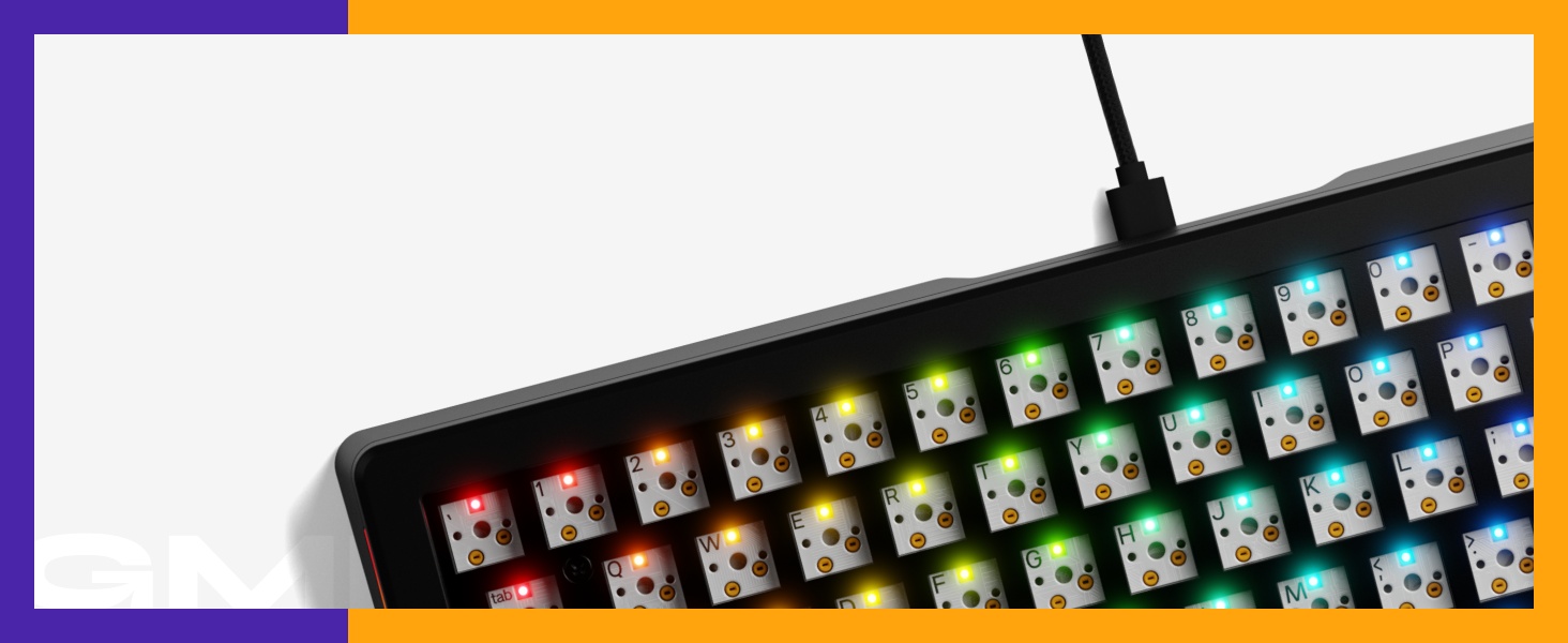 Glorious GMMK 3 Custom Mechanical Gaming Keyboard with Knob, pakkingsysteem, doubleshot PBT-keycaps