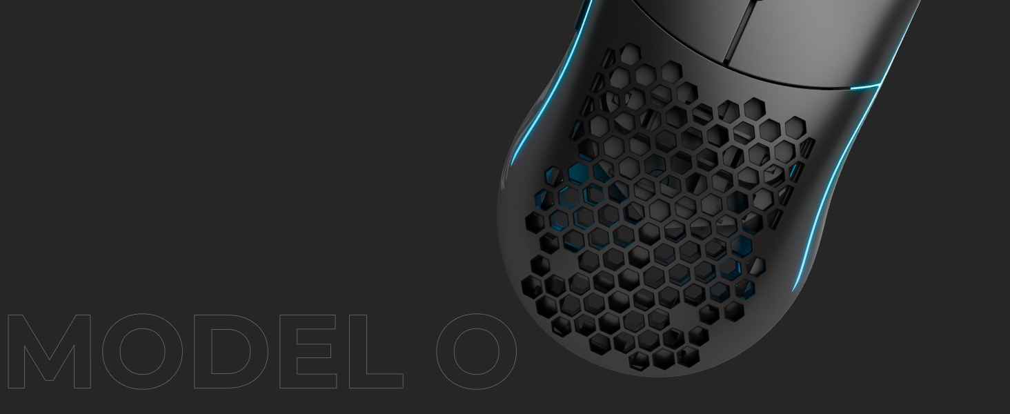 Glorious Gaming Model O Wireless Gaming Mouse - Superlight, 69g  Honeycomb Design, RGB, Ambidextrous