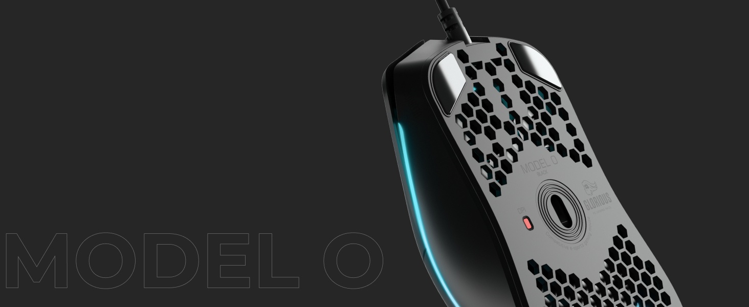 Glorious Gaming Model O Souris de jeu filaire - 67 g, design super léger en nid d’abeille, RGB