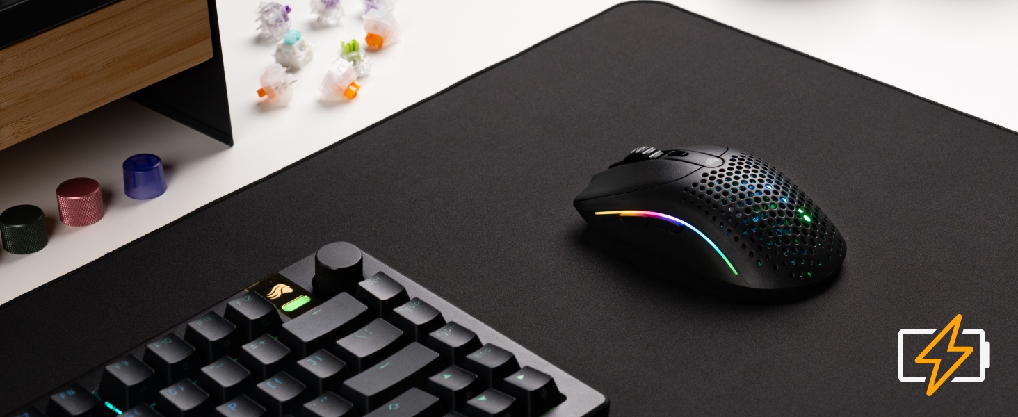 Glorious Model O 2 Mini gaming-muis, superlicht, 26K optische sensor, Motion Sync, 6 knoppen