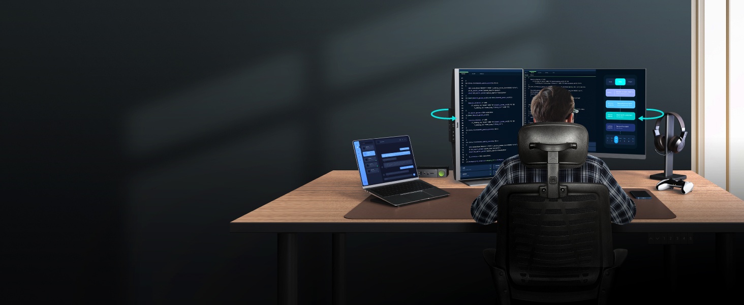 BenQ RD280UA prioritizes your comfort with adjustable height, tilt, pivot, and swivel.