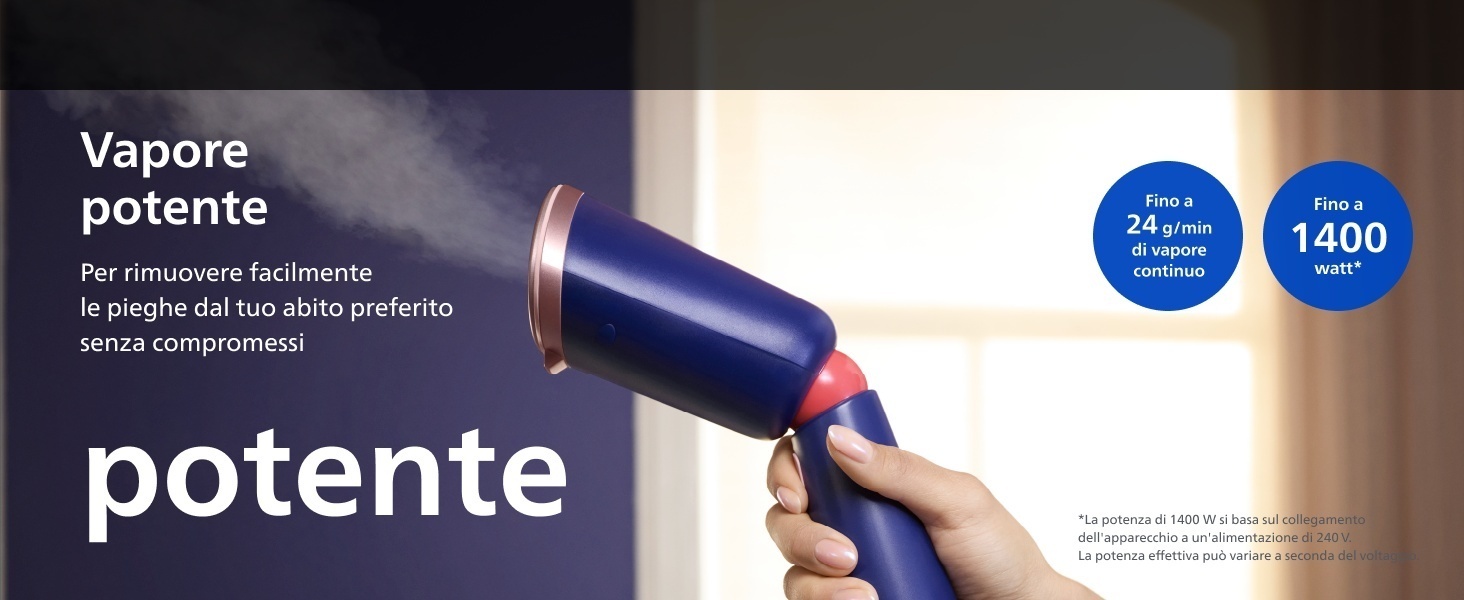 Sistema Di Stiratura A Vapore Philips Serie 5000 – Leggero, Portatile, Riscaldamento Rapido, Senza Bruciature, Testina Regolabile