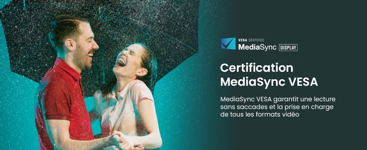 moniteur benq gw2490e certifié MediaSync VESA pour des lectures sans saccades