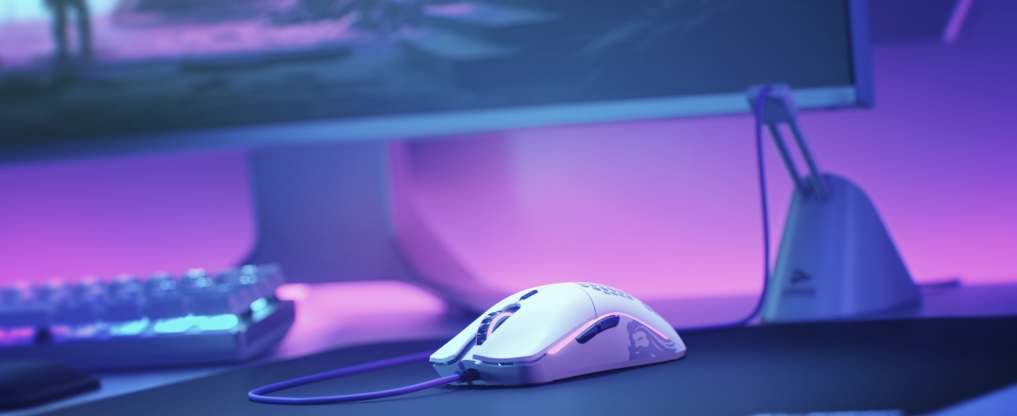 Glorious Gaming Model O Draadloze gaming muis - 67 g, superlicht honingraatdesign, RGB
