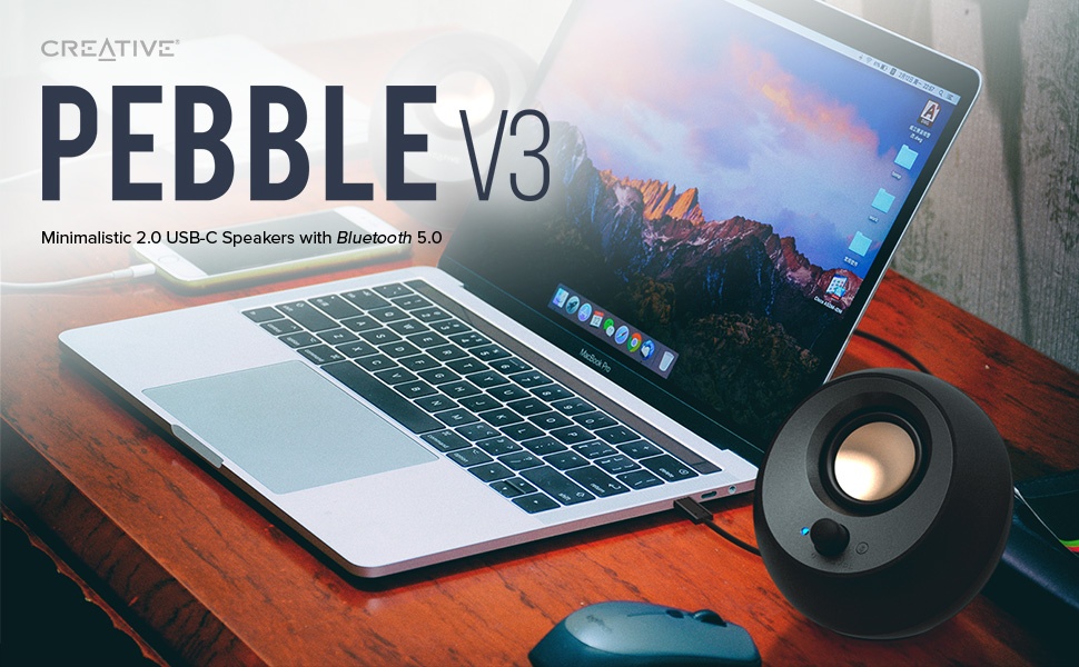 Building on the popular Pebble Series, our newest Creative Pebble V3 louder bolder more powerful