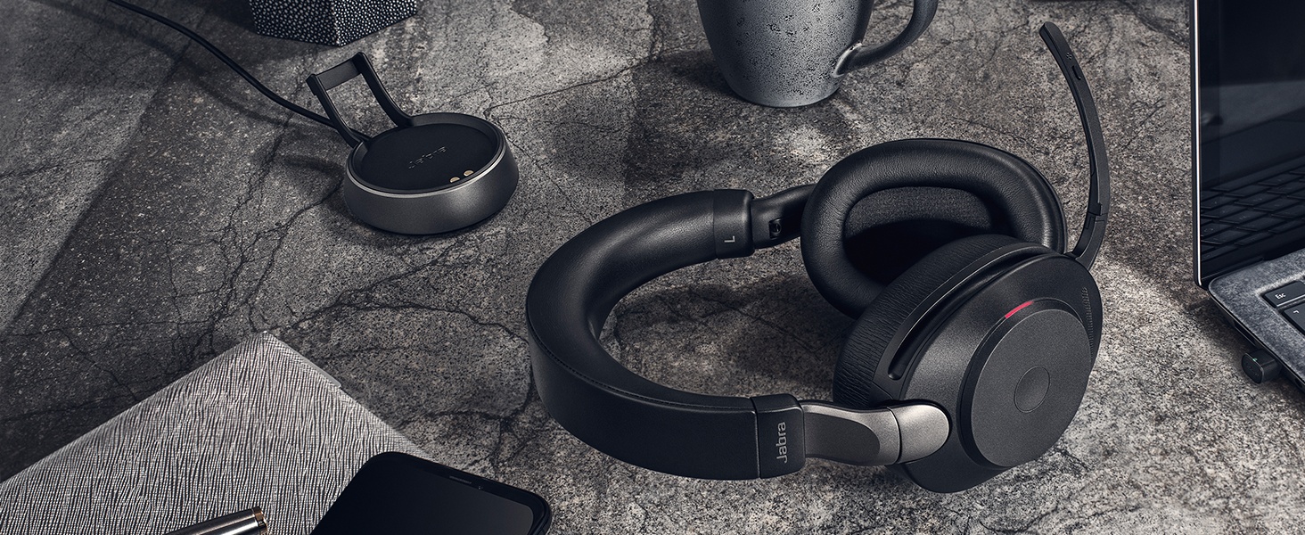 Evolve2 85 schnurloses Headset mit aktiver Geräuschunterdrückung. Integrierte Busylight. Bluetooth