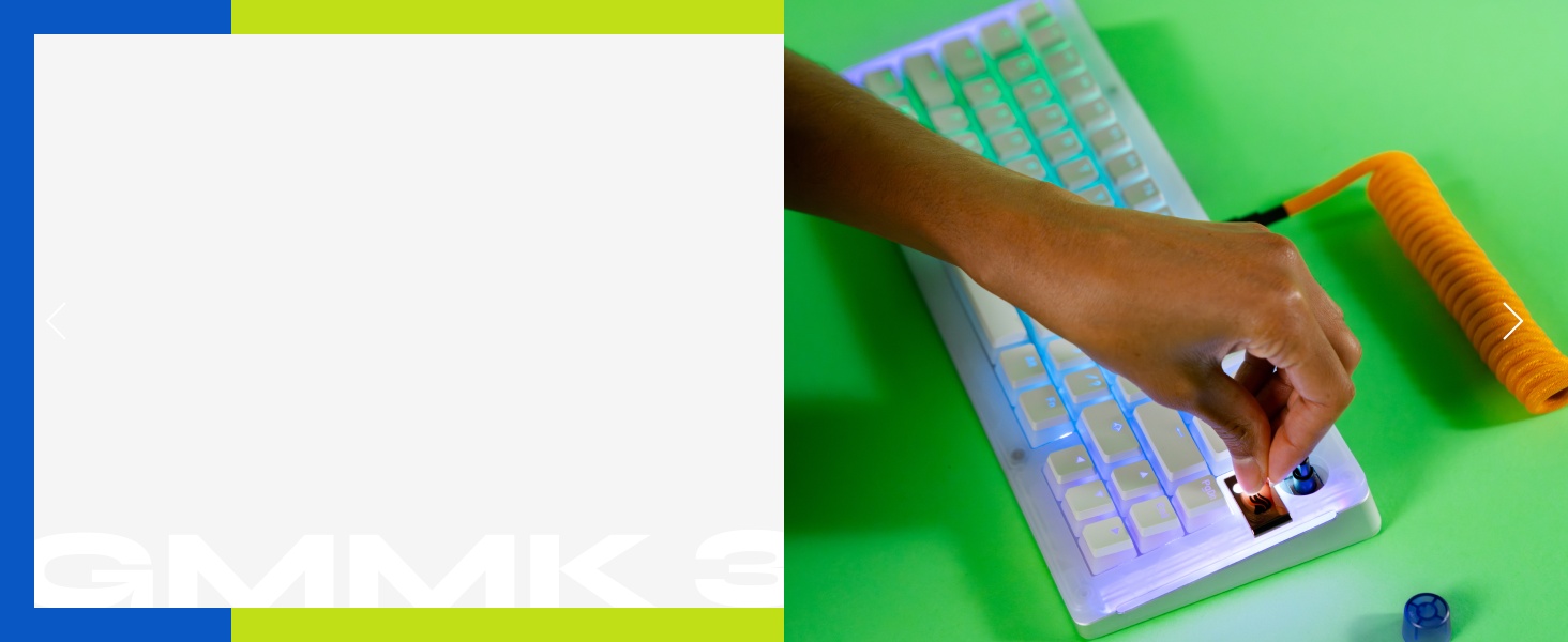 Glorious GMMK 3 Custom Mechanical Gaming Keyboard with Knob, pakkingsysteem, doubleshot PBT-keycaps