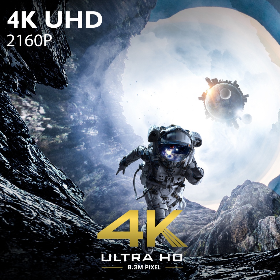 4K resolution reduces pixel blur for awe-inspiring clarity and crisply defined fine details