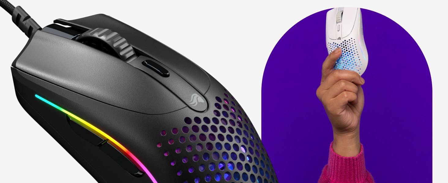 Glorious Model O 2 Mini gaming-muis, superlicht, 26K optische sensor, Motion Sync, 6 knoppen