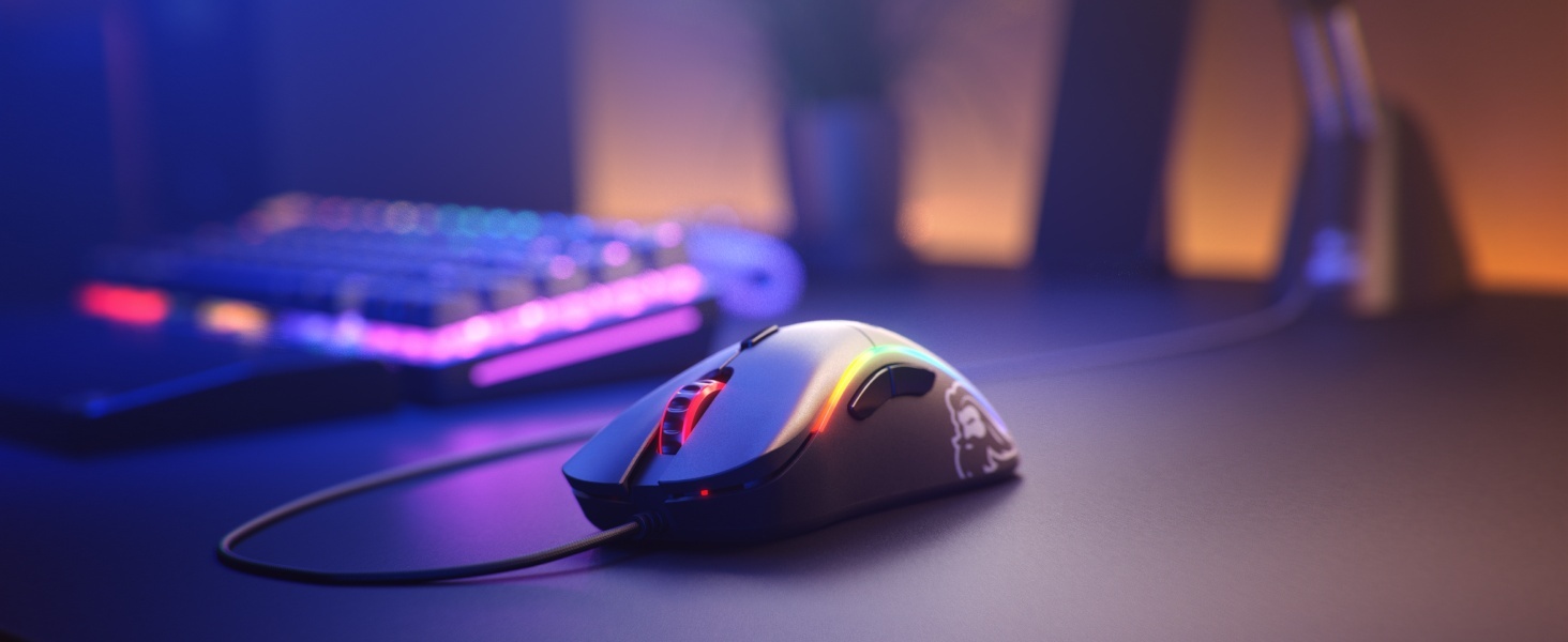 Glorious Gaming Model D Wired Gaming Mouse - 68g Superlight Honeycomb Design, RGB, Ergonomic, Pixart