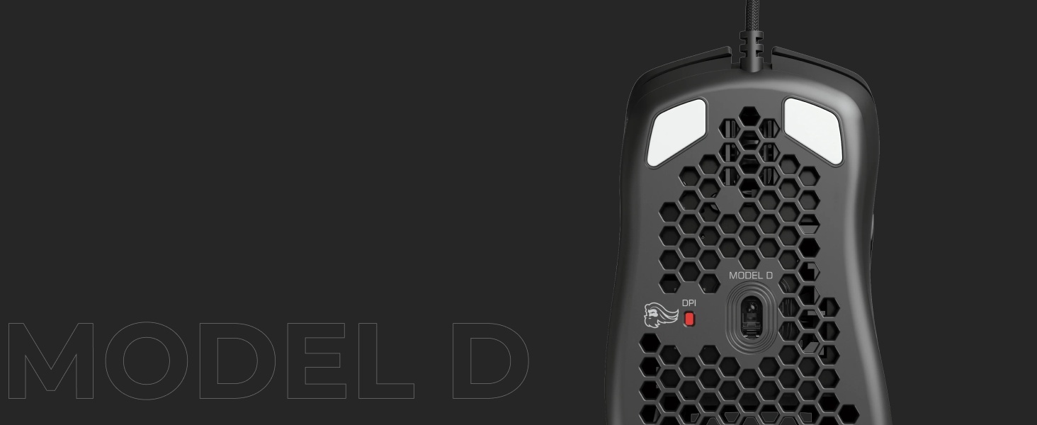 Glorious Gaming Model D Wired Gaming Mouse - 68g Superlight Honeycomb Design, RGB, Ergonomic, Pixart