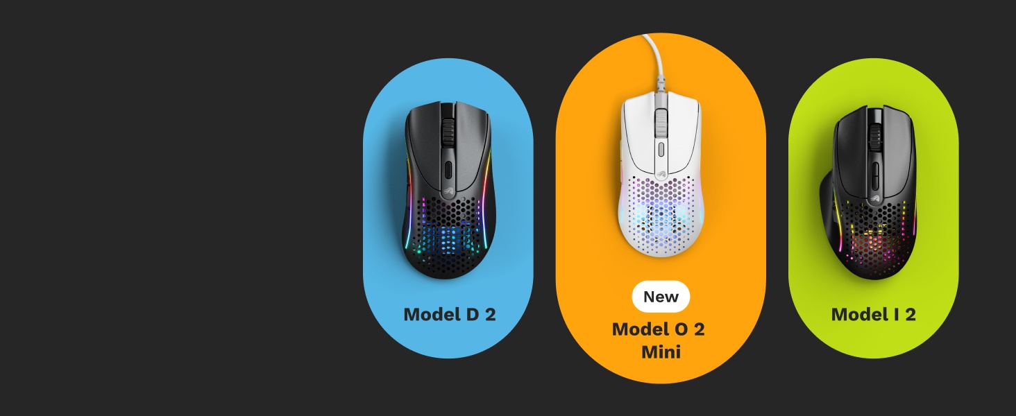Glorious Model O 2 Mini gaming-muis, superlicht, 26K optische sensor, Motion Sync, 6 knoppen