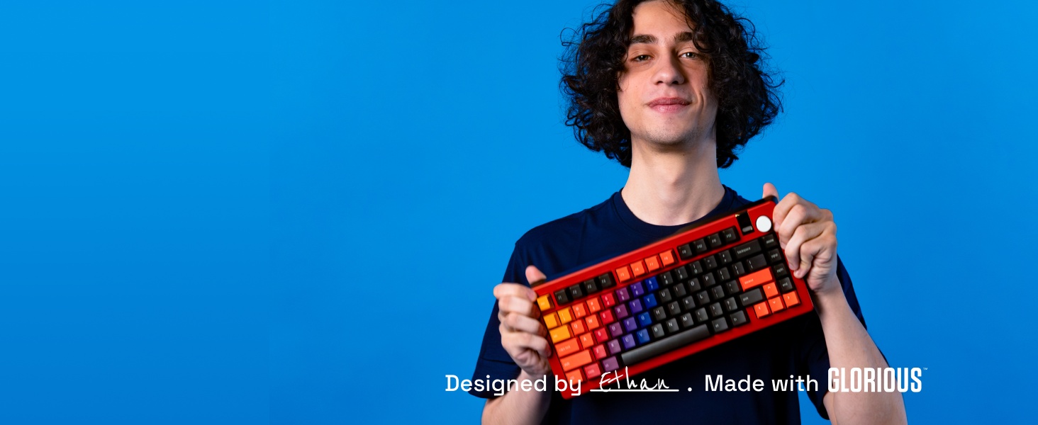 Glorious GMMK 3 Custom Mechanical Gaming Keyboard with Knob, pakkingsysteem, doubleshot PBT-keycaps