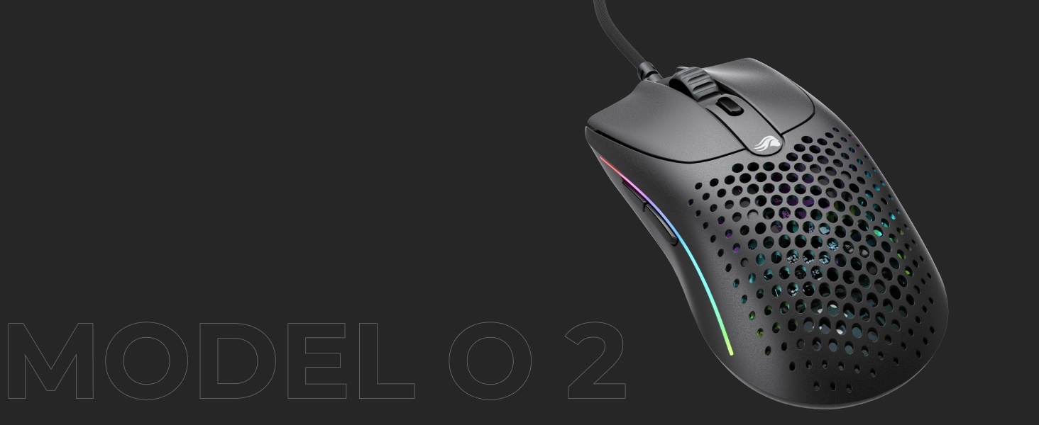 Glorious Gaming Model O 2 Wired Gaming Mouse - 59g Ultralight, FPS, 26,000 DPI, Motion Sync