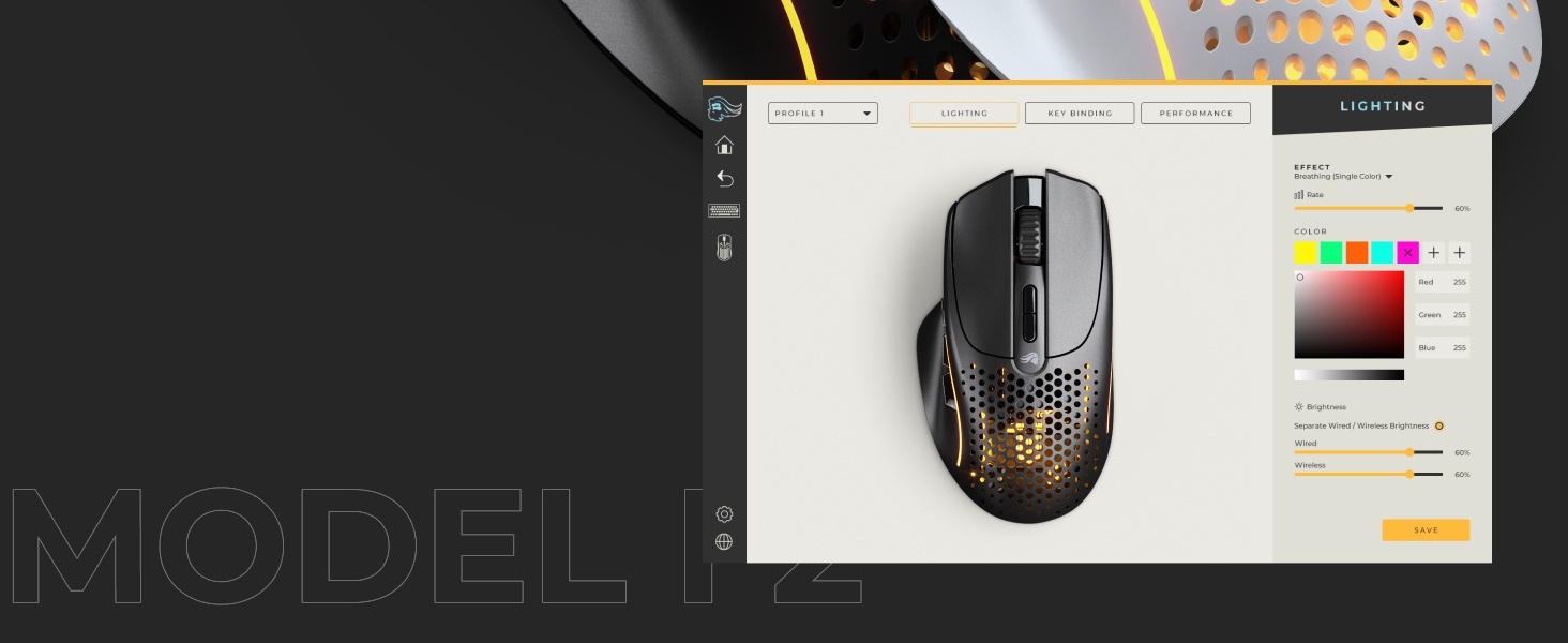 Glorious Model I 2 Wireless Gaming Mouse - Hybrid 2.4Ghz & Bluetooth, 75g Superlight, 9 buttons