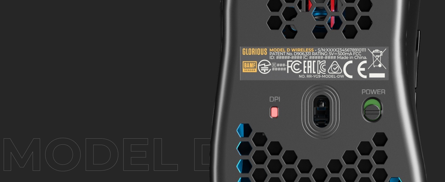 Glorious Gaming Model D Wireless Gaming Mouse - 69g Superlicht, Lag Free 2.4Ghz Wireless, Ergonomisch