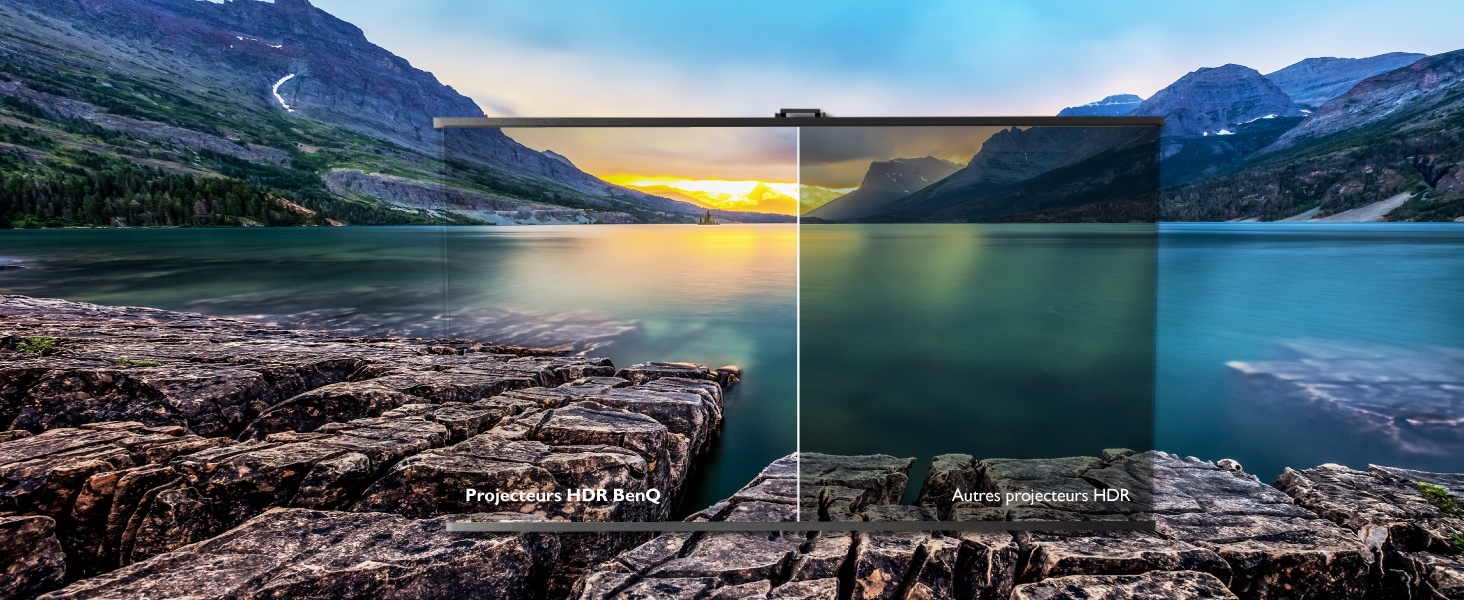 HDR optimisé pour les projecteurs pour plus de luminosité, de contrastes 