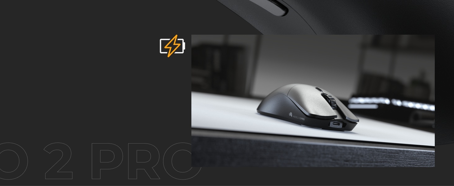 Glorious Gaming Model O 2 PRO Wireless Gaming Mouse - 2.4GHz draadloos 1ms vertraging, 100M klikken