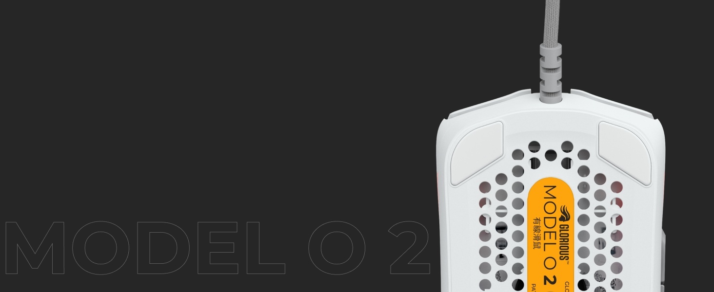 Glorious Gaming Model O 2 Wired Gaming Mouse - 59g Ultralight, FPS, 26,000 DPI, Motion Sync