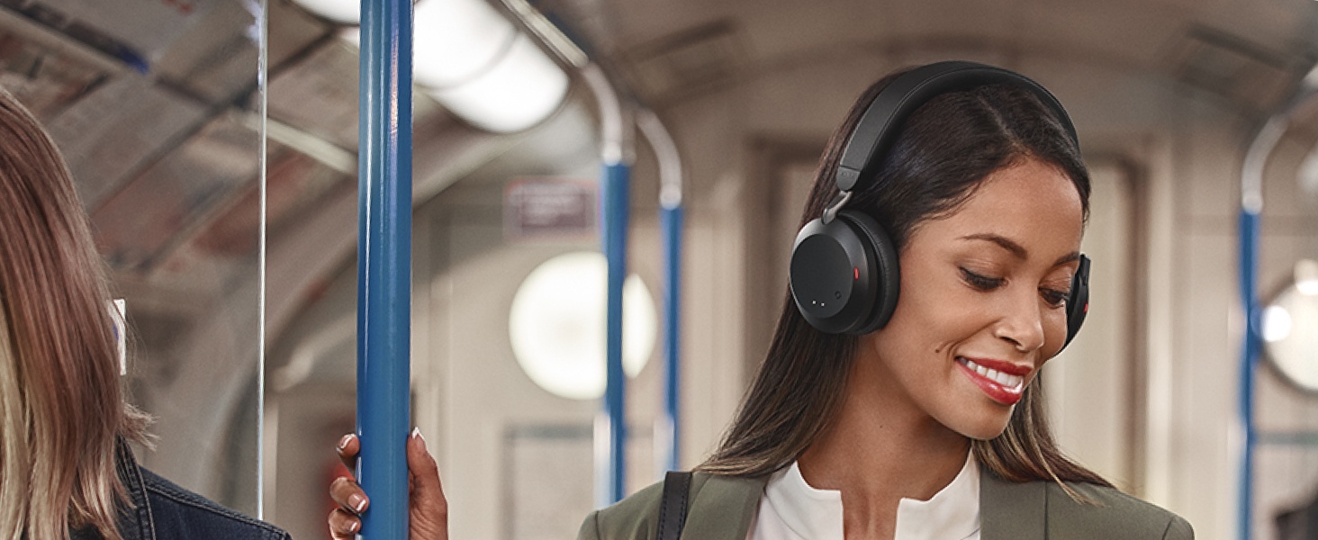 Evolve2 75 schnurloses Headset mit aktiver Geräuschunterdrückung. Integrierte Busylight. Bluetooth