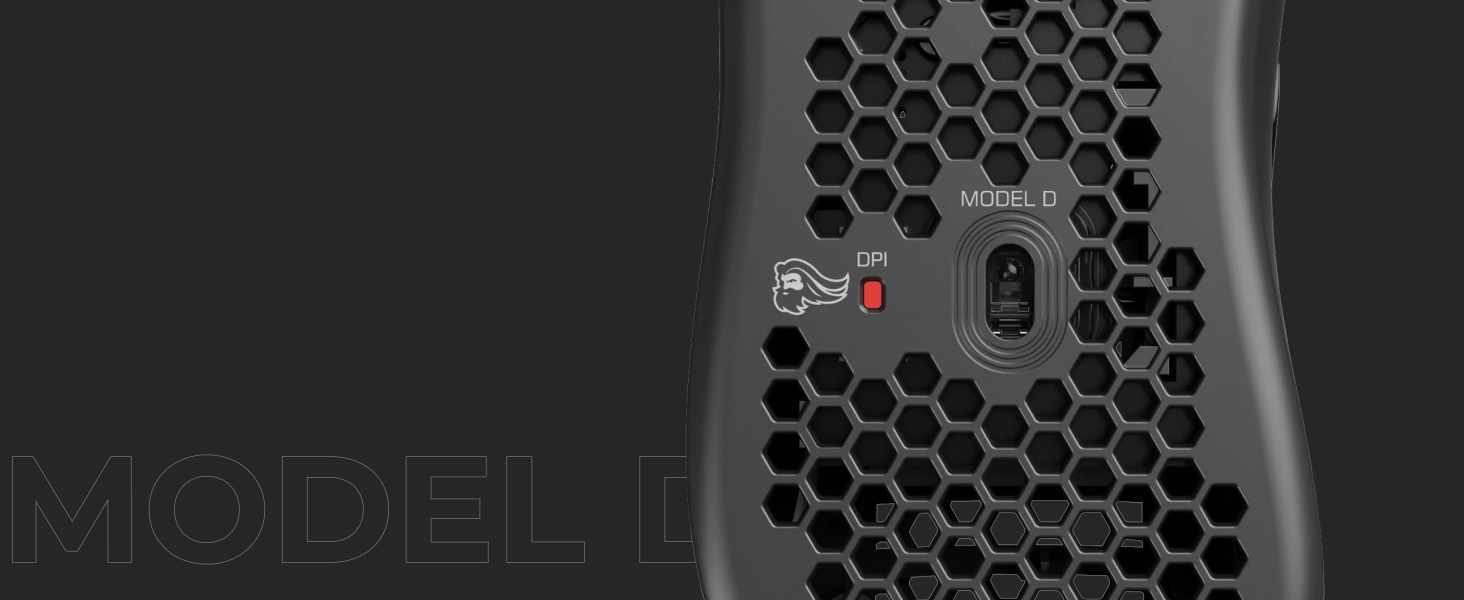 Glorious Gaming Model D Wired Gaming Mouse - 68g Superlight Honeycomb Design, RGB, Ergonomic, Pixart