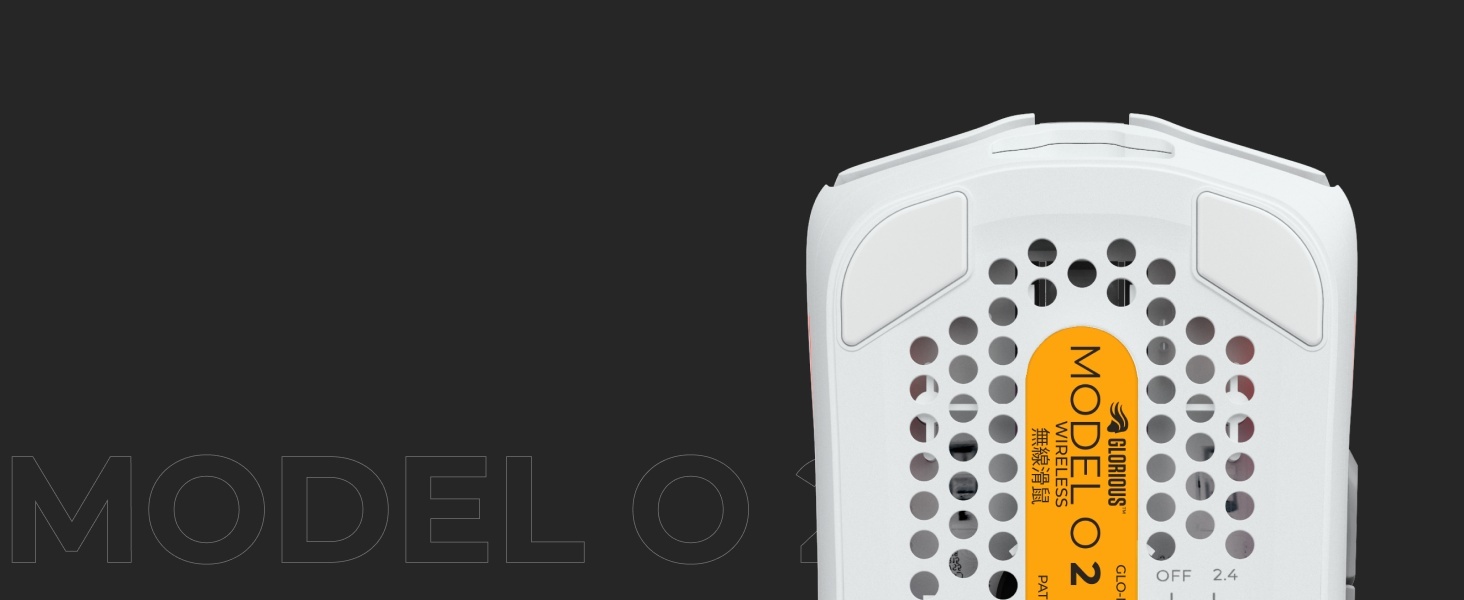 Glorious Gaming Model O 2 Wireless Gaming Mouse - Hybrid 2.4GHz & Bluetooth Wireless, 68g Superlight