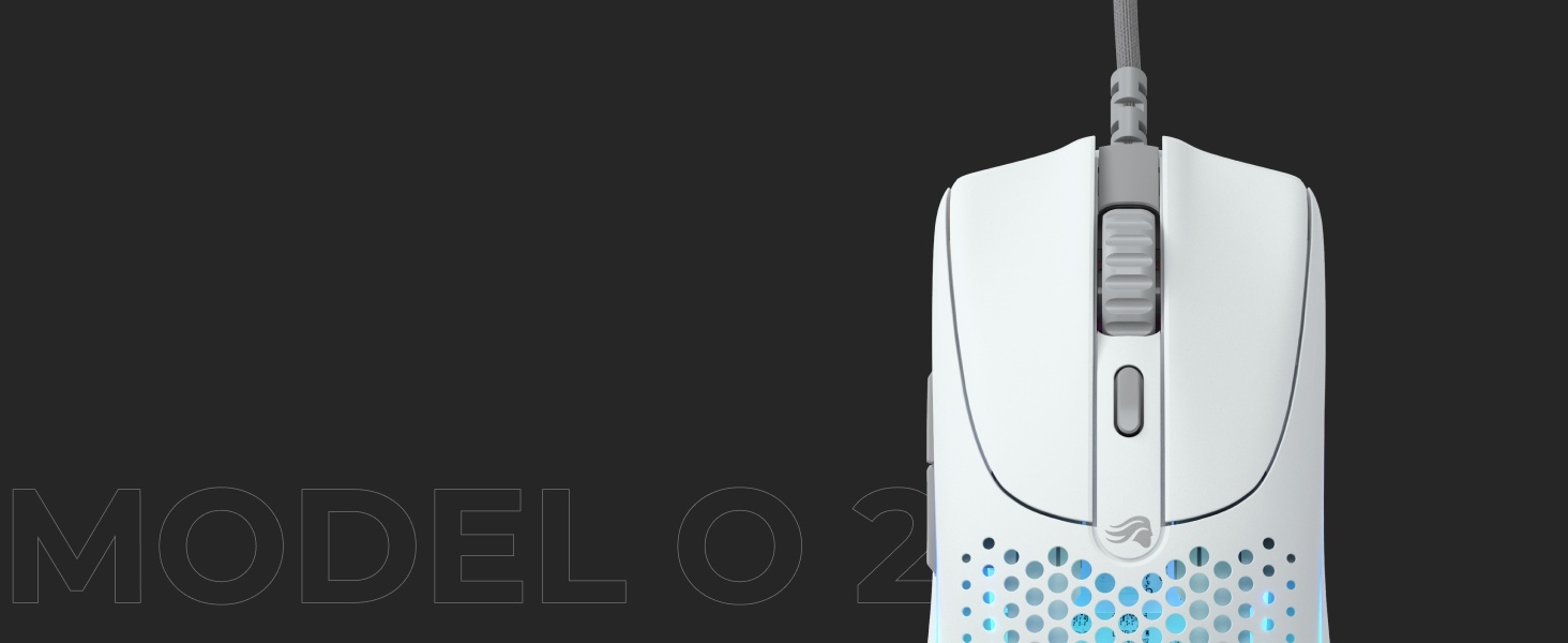 Glorious Gaming Model O 2 Wired Gaming Mouse - 59g Ultralight, FPS, 26,000 DPI, Motion Sync