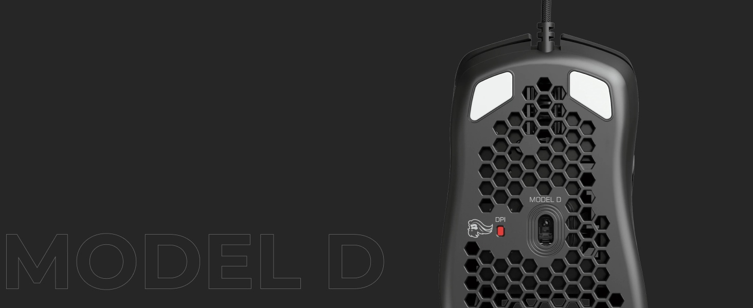 Glorious Gaming Model D Wired Gaming Mouse - 68g Superlight Honeycomb Design, RGB, Ergonomic, Pixart