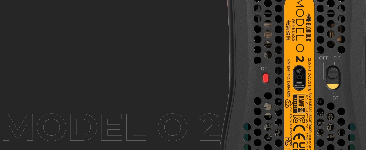 Glorious Gaming Model O 2 Wireless Gaming Mouse - Hybrid 2.4GHz & Bluetooth Wireless, 68g Superlight