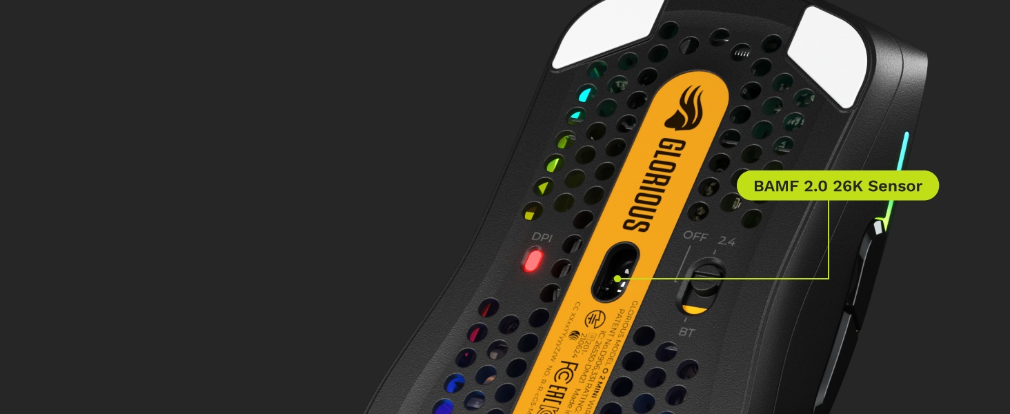 Glorious Model O 2 Mini gaming-muis, superlicht, 26K optische sensor, Motion Sync, 6 knoppen
