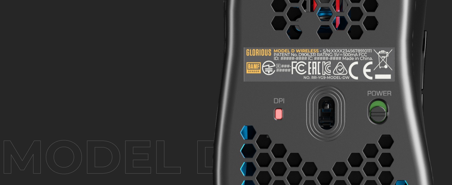 Glorious Gaming Model D Wireless Souris de jeu sans fil, Superlégère, 69 g, sans fil 2,4 GHz