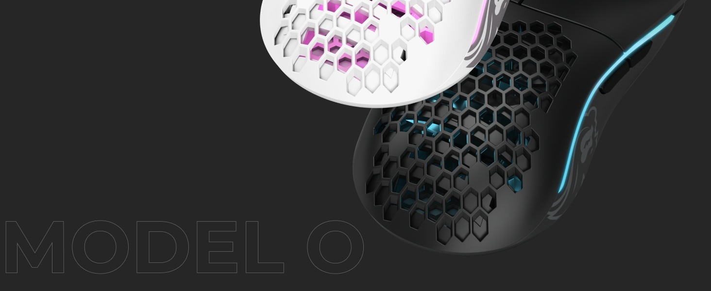 Glorious Gaming Model O Souris de jeu filaire - 67 g, design super léger en nid d’abeille, RGB