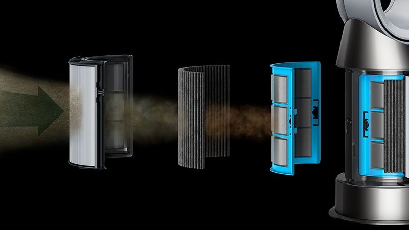 Dyson Purifier Hot + Cool HP09 Formald�hyde - Purificateur d'air, chauffage, ventilateur sans pale - blanc/or image 15 | Rakuten