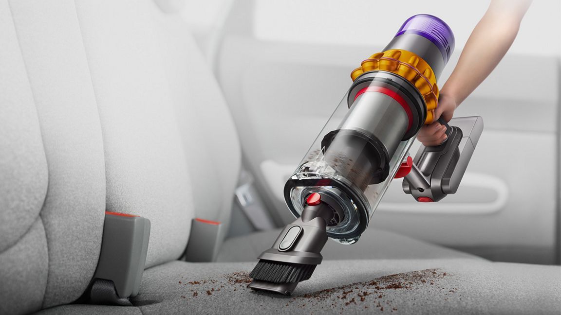 Dyson V15 Detect Absolute - Aspirateur balai jaune/nickel chargeur inclus image 8 | Rakuten