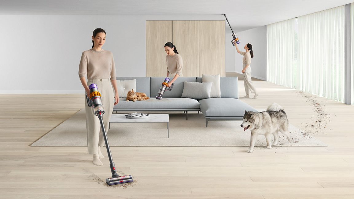 Dyson V15 Detect Absolute - Aspirateur balai jaune/nickel chargeur inclus image 4 | Rakuten