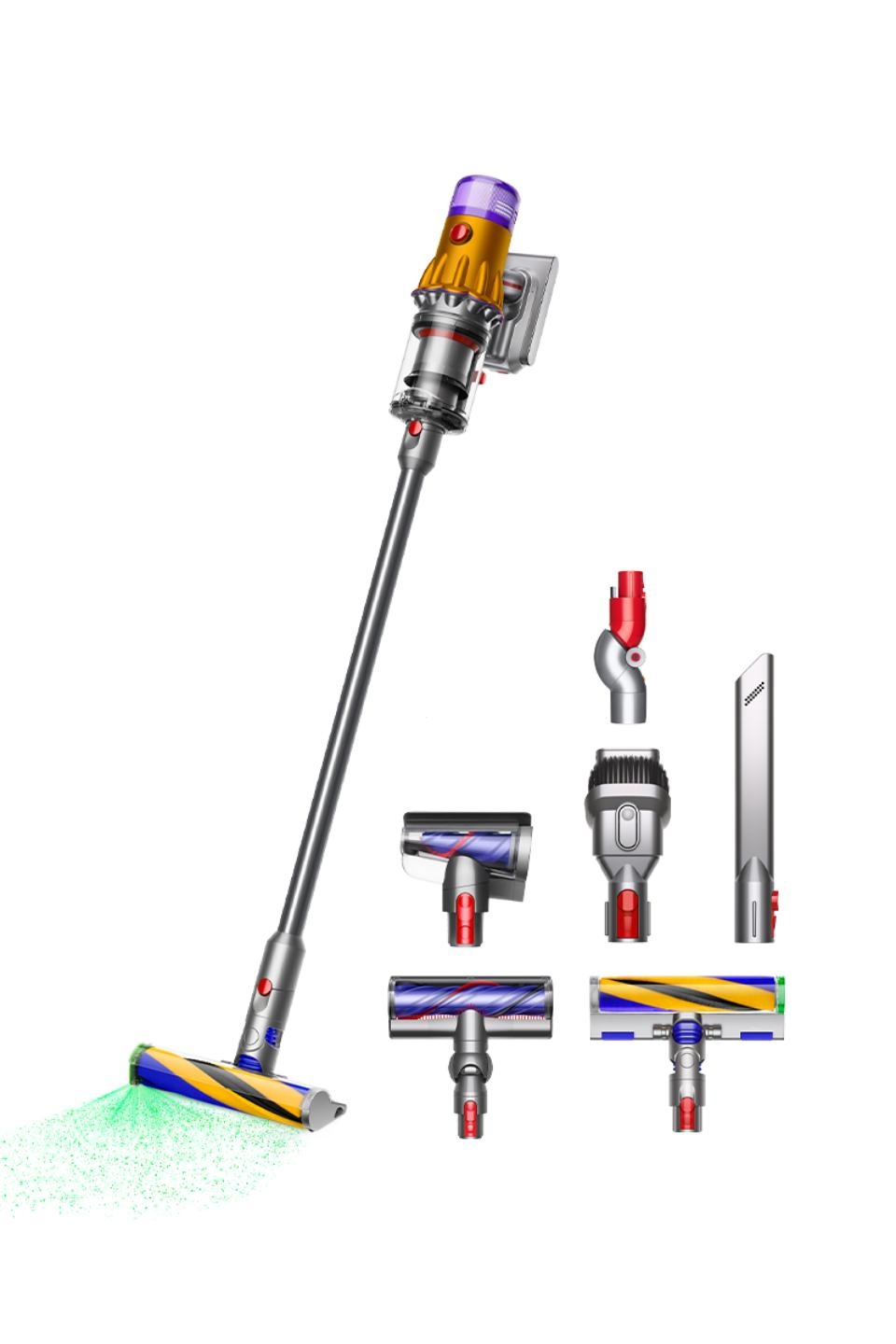 Dyson V12 Detect Slim Absolute - Aspirateur balai - jaune/nickel (448884-01) image 2 | Rakuten