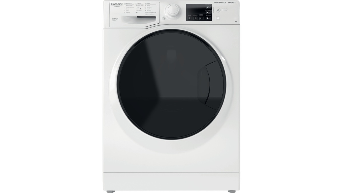 Lavatrice Hotpoint NF725WK IT, Slim 7kg, Libera Installazione, Centrifuga 1200 Rpm, Classe B, Bianco