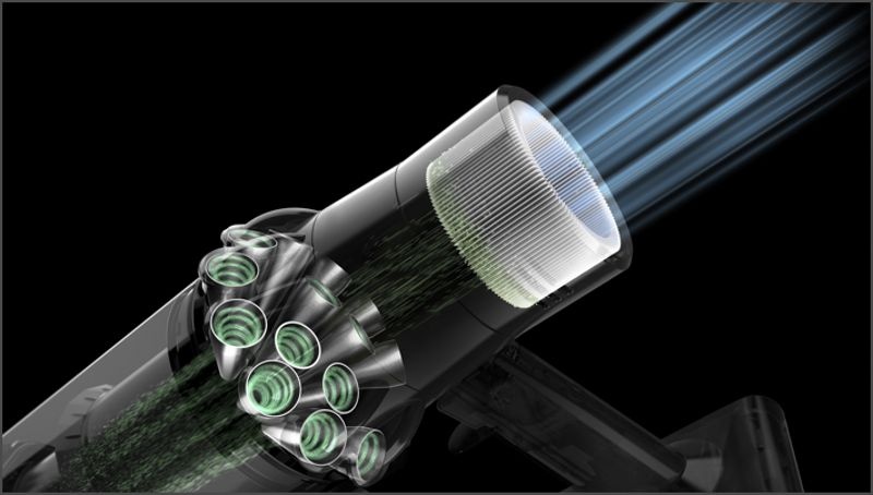 Dyson V11 - Aspirateur - balai/� main (2-en-1) - sans sac - sans fil - bleu/nickel chargeur inclus image 18 | Rakuten