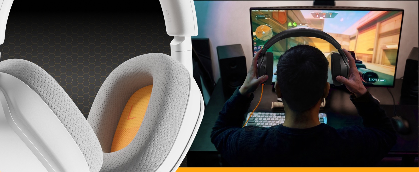 Meerdere schermen met een gameplay interface voor videogames of virtual reality met heldere visuele effecten en bedieningsdisplays.