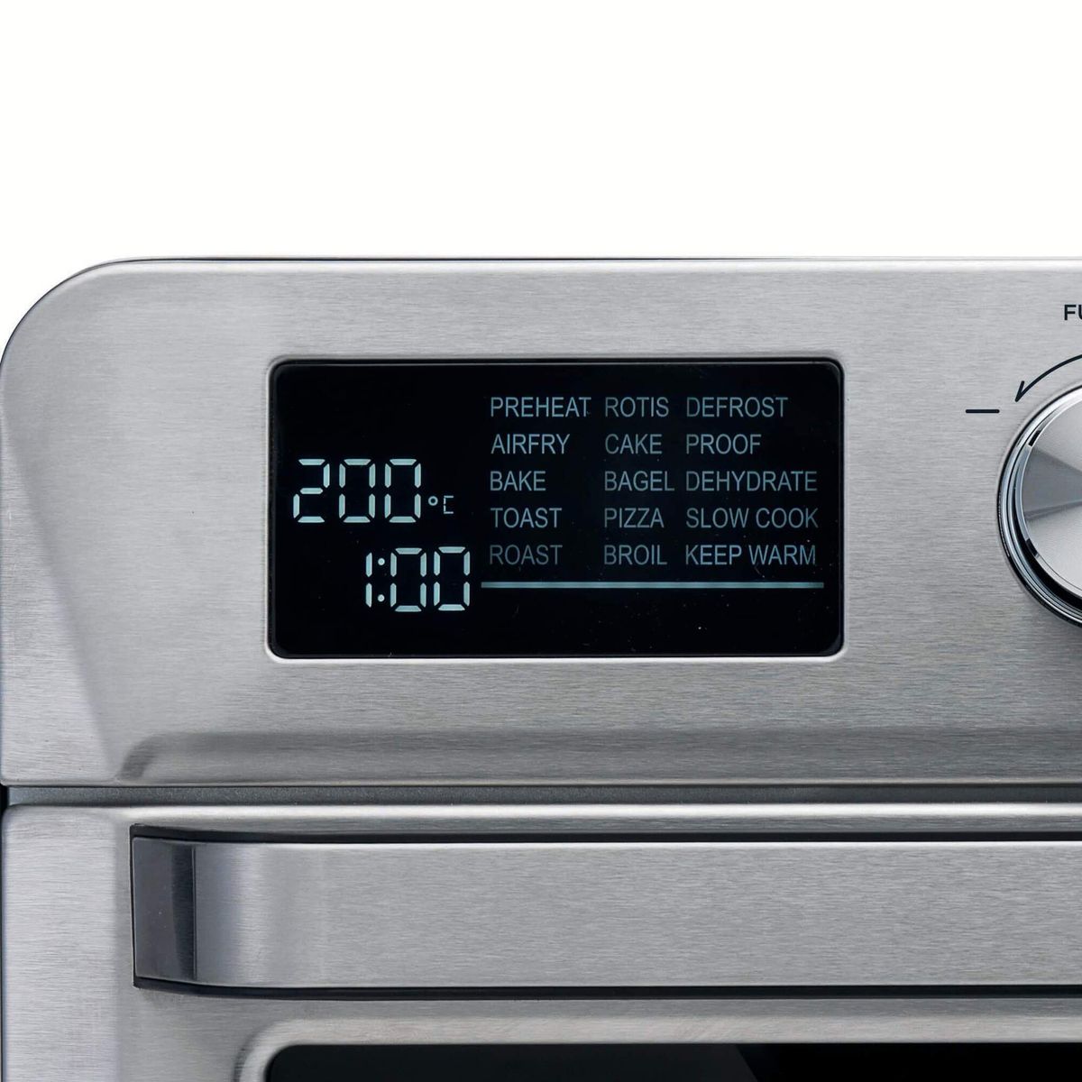 Ariete airy fryer oven friggitrice ad aria + forno elettrico 25 lt 1700 w  display temepratura max 230 gradi acciaio