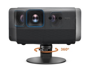 BenQ 360 projector rotation, adjustable stand, projector mount spin base