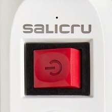 El texto dice «SELECT B». Panel de pantalla digital o electrónico que muestra una interfaz de texto simple en caracteres iluminados en rojo.