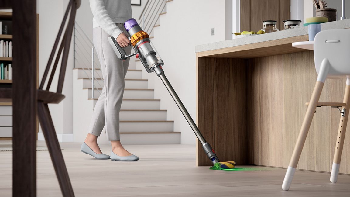 Dyson V15 Detect Absolute - Aspirateur balai jaune/nickel chargeur inclus image 6 | Rakuten
