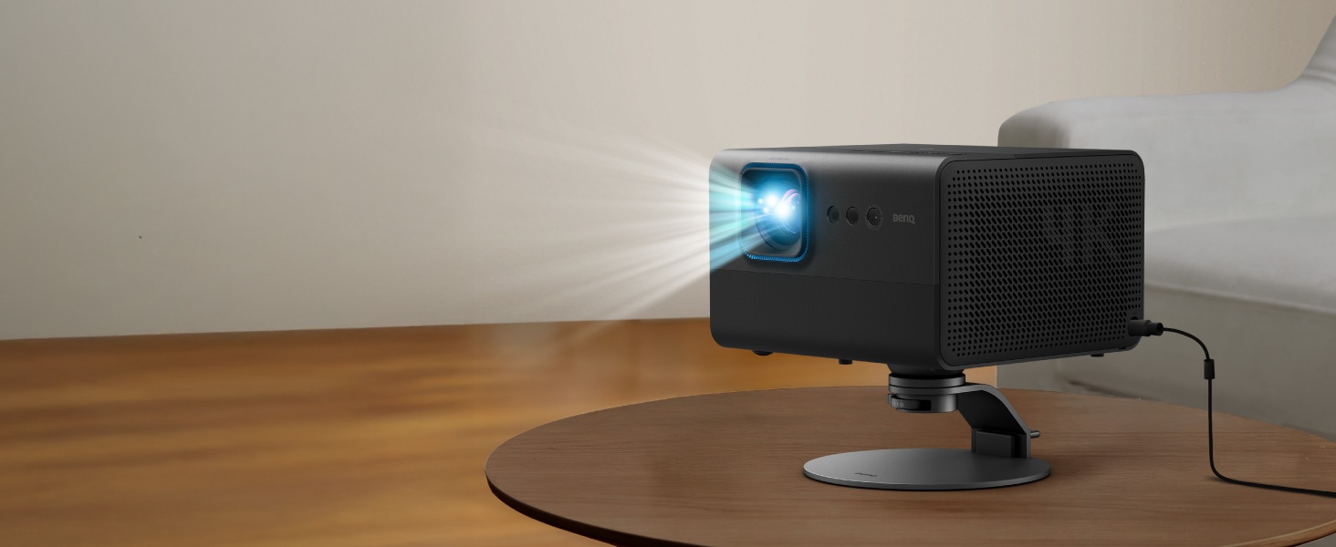  projector table setup, home projector desk mount, GP520 projector on table, projector stand angle